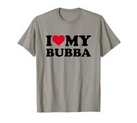 I Love My Bubba Heart Grandpa Family Maglietta