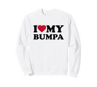 I Love My Bumpa Heart Grandpa Family Felpa
