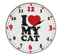 I Love My Cat Bold Luminoso 30cm Best Of Razza Orologio Al Quarzo da Parete