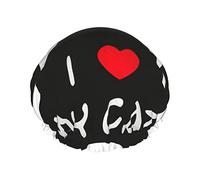 i love my cat Riutilizzabile Impermeabile Lavabile Regolabile Adatto a donne Tutte le lunghezze Cuffia da a