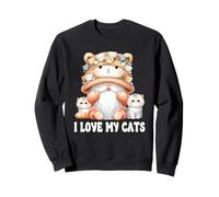 I Love My Cats Gnome For Cat Lady Cute Kitten For Cat Mommy Felpa