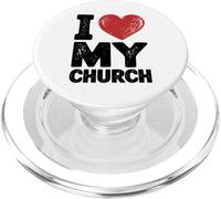 I Love My Church Messaggio edificante della Chiesa PopSockets PopGrip per MagSafe