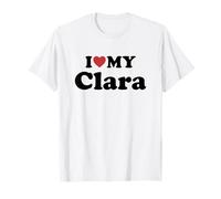 I Love My Clara Nome Coordinato Coppia Maglietta