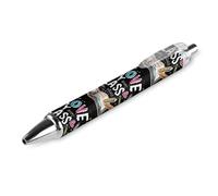I Love My Class - Penna a sfera retrattile, fusto rotondo, punta fine, 0,5 mm, 1/2