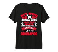 I Love My Cockapoo Dog Funny Puppy Lover Maglietta Premium