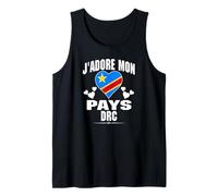 I Love My Country Congo With DRC RDC Flag In a Heart Canotta