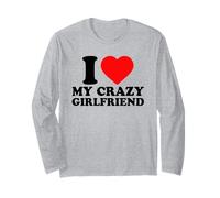 I Love My Crazy Girlfriend · I Heart My GF Valentines Day Maglia a Manica