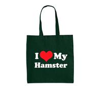 I Love My Criceto - Borsa Tote IN Tela - Gerbillo Animali Cage Veterinario