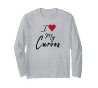 I Love My Curves Thick Womans Maglia a Manica