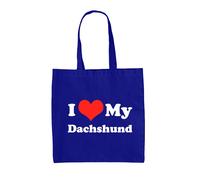 I Love My Dachshund - Tela Borsa Grande - Cane Cani Cagnolino Animali Capo