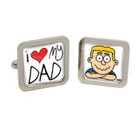 I Love My Dad Gemelli Quadrati IN Cromo Scatola