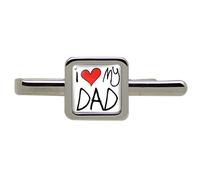 I Love My Dad Quadrato Fermacravatta