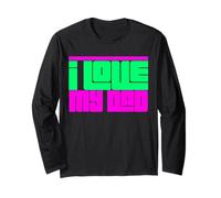 I Love My Dad Toddler Shirt Cute Baby I Love My Dad Maglia a Manica