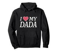 I Love My Dada Bella Famiglia Personalizzato Papà Felpa con Cappuccio