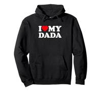 I Love My Dada Heart Family Grandpa Felpa con Cappuccio