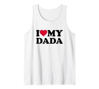 I Love My Dada Heart Grandpa Family Canotta
