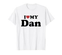 I Love My Dan Nome Coordinato Coppia Maglietta