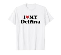 I Love My Delfina Nome Coordinato Coppia Maglietta
