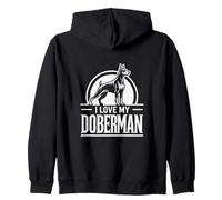 I LOVE MY DOBERMAN - Doberman Pinscher, Dobie, Razza Elegante Felpa con Cappuccio