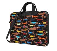 I Love My Dog Bassotti Stampa Elegante e Protettiva Borsa per Laptop Leggero e Versatile Per Lavoro Viaggi, Nero , 14 inch