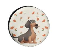 I Love My Dog, copertura per pneumatici con bassotti, impermeabile, anti UV, da 66 cm, per asse singolo, per camper, camion, SUV, rimorchi, universali, per tutte le stagioni