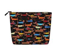 I Love My Dog Dachshunds Una borsa da viaggio versatile per il trucco, ideale per la routine quotidiana e viaggi di lavoro, Nero , Taglia unica, Beauty case