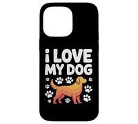 I Love My Dog Pawprints Fedele Compagno Custodia per iPhone 14 Pro Max
