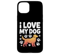 I Love My Dog Pawprints Fedele Compagno Custodia per iPhone 15 Plus