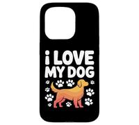 I Love My Dog Pawprints Fedele Compagno Custodia per iPhone 15 Pro