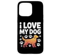 I Love My Dog Pawprints Fedele Compagno Custodia per iPhone 15 Pro Max