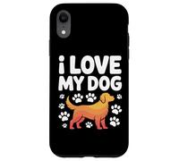 I Love My Dog Pawprints Fedele Compagno Custodia per iPhone XR