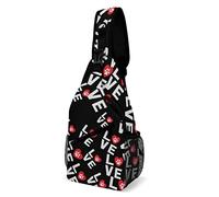 I Love My Dog Sling Bag Crossbody Backpack Travel Chest Daypack