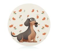 I Love My Dog - Tagliere rotondo in vetro temperato, per pizza, verdura, frutta, formaggio e salumi
