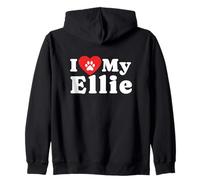 I Love My Ellie, Proprietario di Cani, Amante dei Cani Felpa con Cappuccio