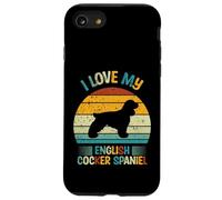 I Love My English Cocker Spaniel - Silhouette Retro Tramonto Custodia per iPhone SE (2020) / 7 / 8