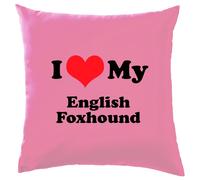 I Love My English Fox Hound - Cuscino - Cane Cani Cucciolo Pupazzo Carino Amante