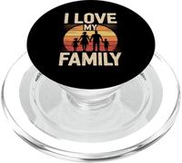 I Love My Family Silhouette Tramonto Design PopSockets PopGrip per MagSafe