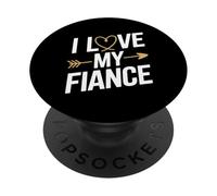 I Love My Fiance Arrow Cuore Grafica PopSockets PopGrip Adesivo