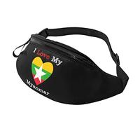 I Love My Flag of Myanmar Heart Casual sportivo per il tempo libero da uomo e da donna Regalo per esercizi per il giorno dello sport