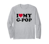 I Love My G-Pop Heart Grandpa Family GPop Maglia a Manica