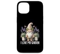 I Love My Garden Gnome Graphic Floral Lilac Lavender Flower Custodia per iPhone 13