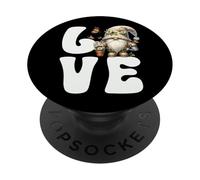 I Love My Garden Gnomes With Daisy Flowers And Butterflies PopSockets PopGrip Adesivo
