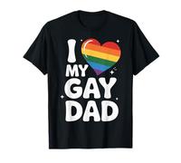 I Love My Gay Dad Pride Month Festa del Papà Orgoglio Orgoglio Maglietta