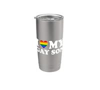 I Love My Gay Son Bicchiere termico in acciaio inox doppia parete