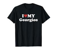 I Love My Georgios Nome Coordinato Coppia Maglietta
