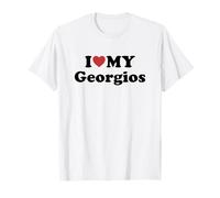 I Love My Georgios Nome Coordinato Coppia Maglietta