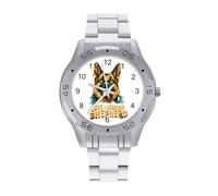 I Love My German Shepherd - Orologio da polso da uomo, in acciaio inox, alla moda, personalizzato, da donna