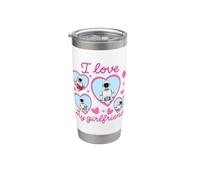 I Love My Girlfriend Divertente Tecnologia AI Robot Meme Nerd Bicchiere termico in acciaio inox doppia parete