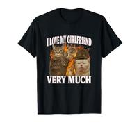 I Love My Girlfriend Meme molto divertente Gen Z Cat Brainrot Maglietta