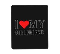 I Love My Girlfriend Puzzle Heart Mousepad Durevoli Tappetino per Mouse Morbido Mouse Pad per Laptop Pc Computer 25X30Cm